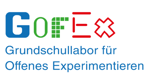 Das Bild zeigt den GOFEX Schriftzug. Das G ist Blau das O und F grün und das E und X rot.